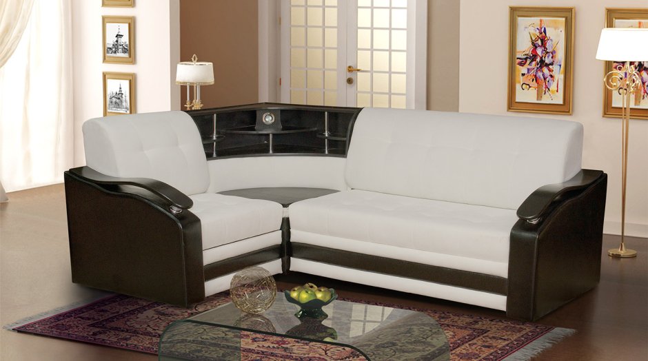 Угловой диван Глория с баром