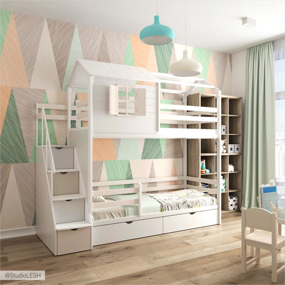 Детская двухъярусная кровать Колибри