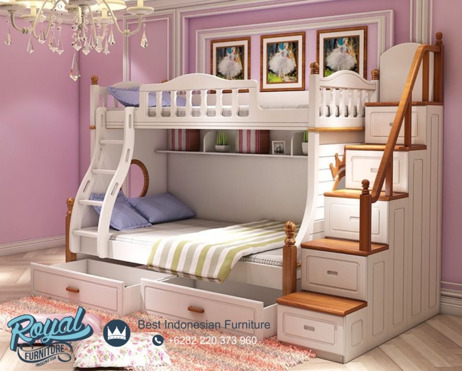 Двухэтажная комната для девочки