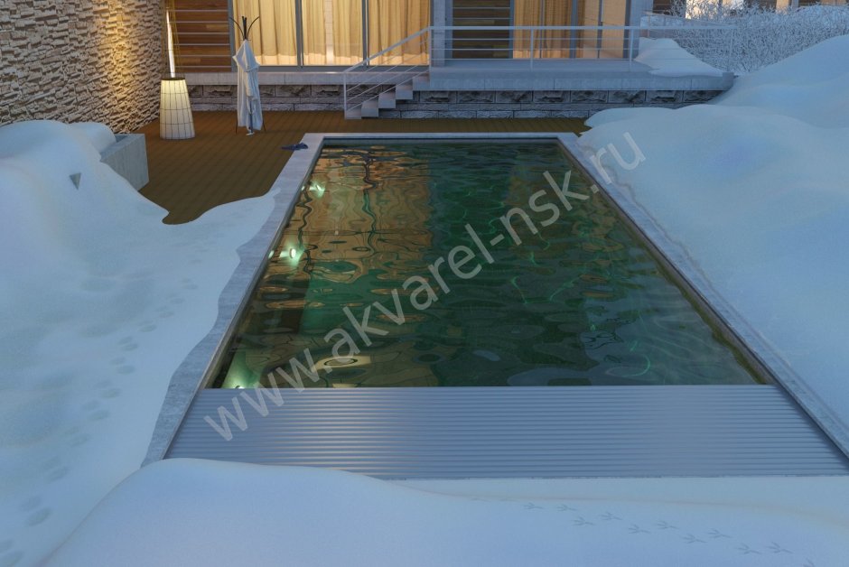 Открытый бассейн с подогревом