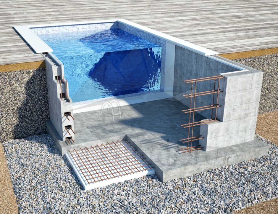 Монолитная чаша бассейна