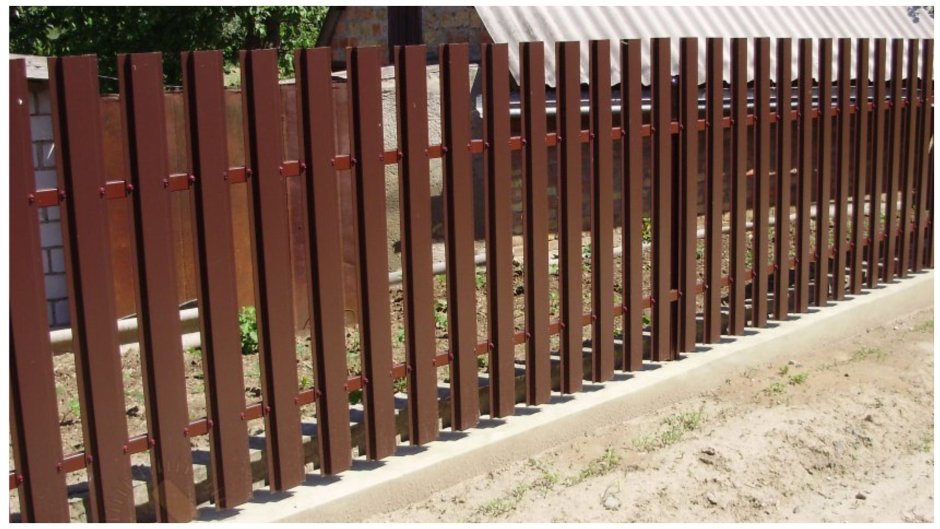 Штакетник металлический для забора