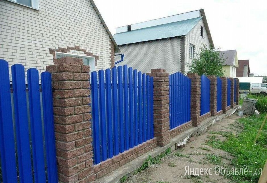 Штакетник металлический синий 5005