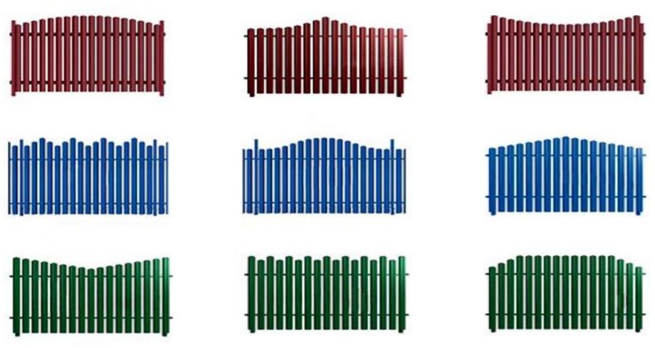 Формы евроштакетника