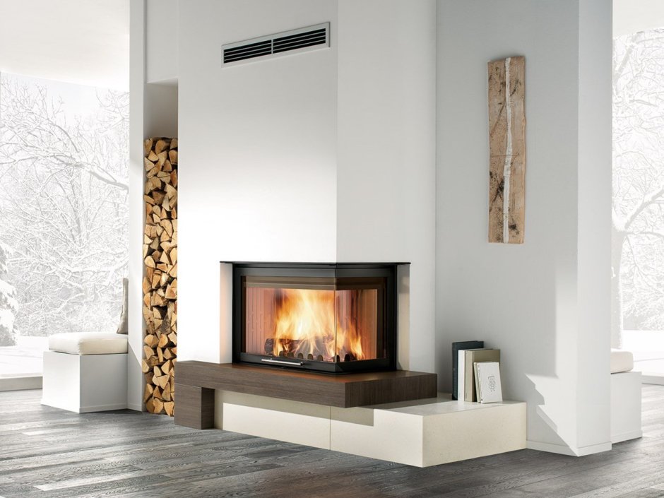 Дровяной камин в современном стиле