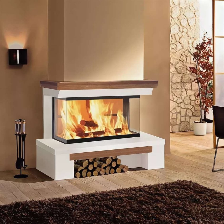 Дровяная печь-камин EDILKAMIN Side 3n + Perla