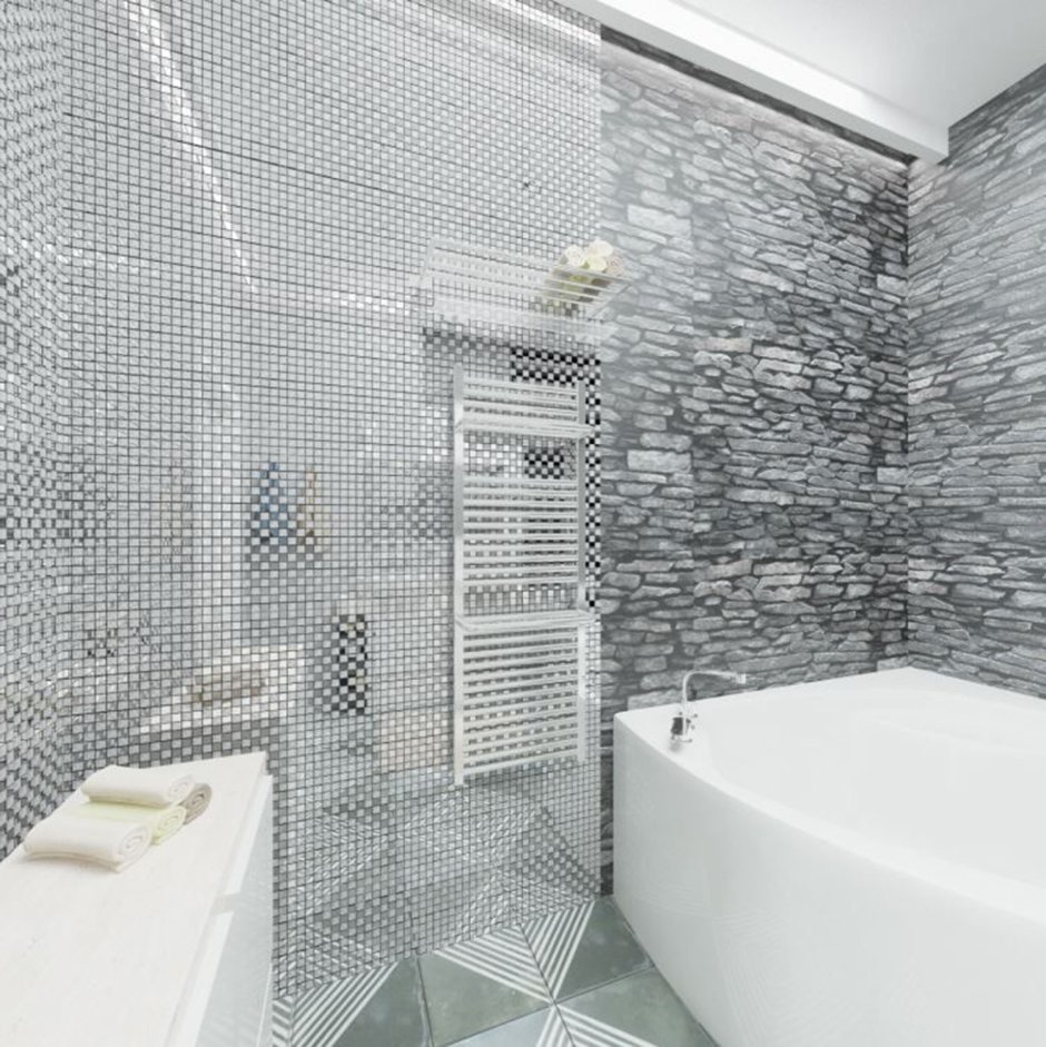 Зеркальная мозаика серебро(90%) / хрусталь(10%) ДСТ