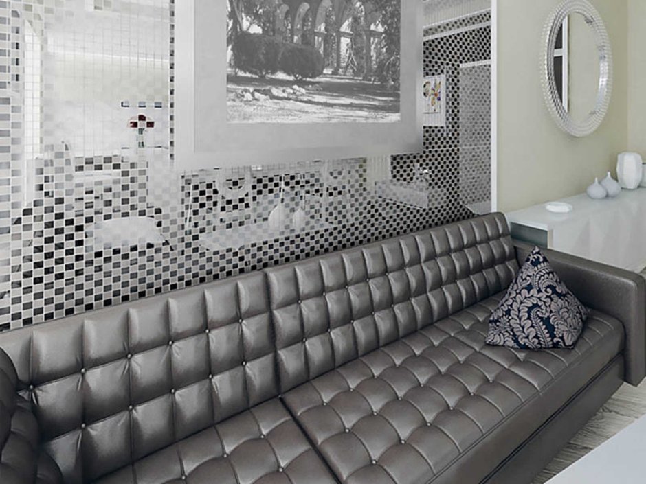 Мозаика зеркальная графит г25 ДСТ 25 Х 25/300 X 300 мм 10шт 0.9