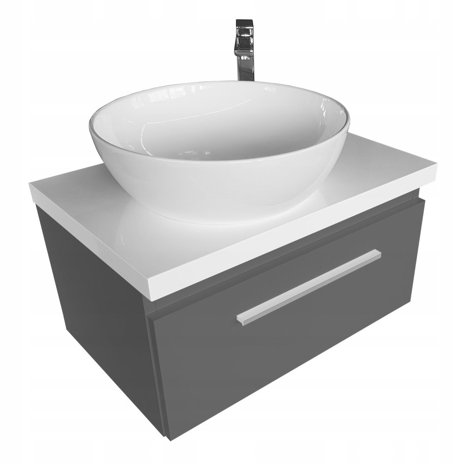 Подвесная тумба с раковиной чашей 105cv