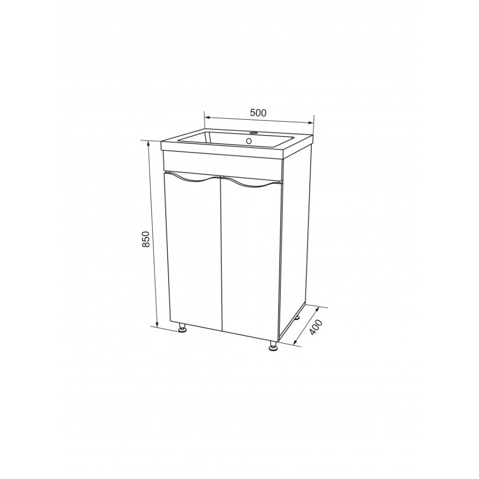 Тумба с раковиной Монако Астерия 50