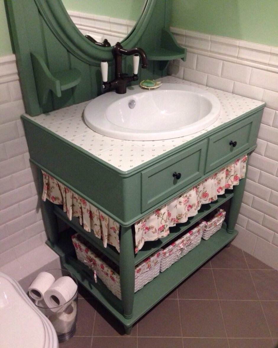 Тумба 60х50 под раковину в ванную Прованс Кантри