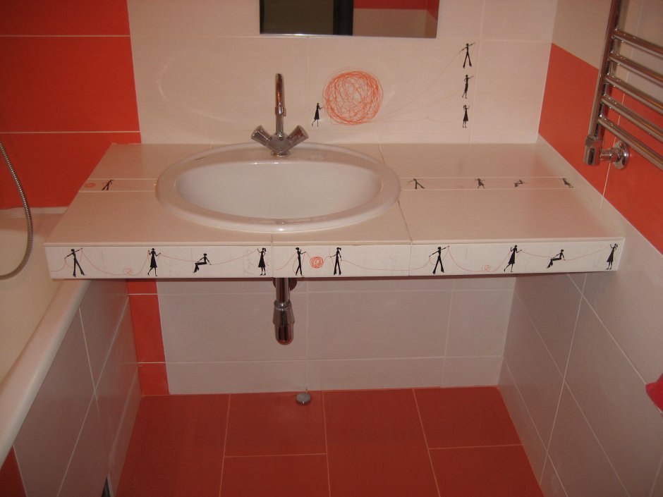 Столешница под раковину из гипсокартона