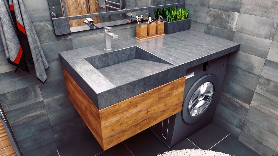 Раковина из бетона "Айсберг"