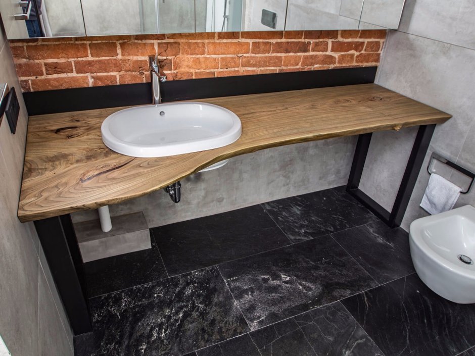 Столешница слэб раковина лофт