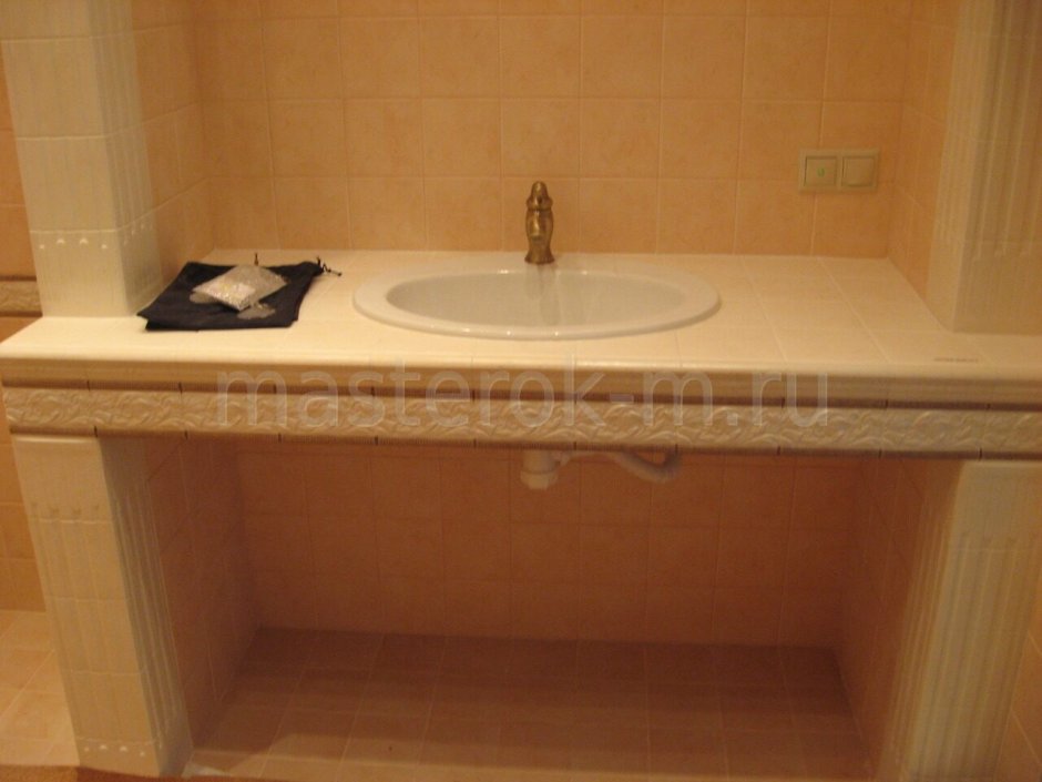 Столешница из гипсокартона в ванной