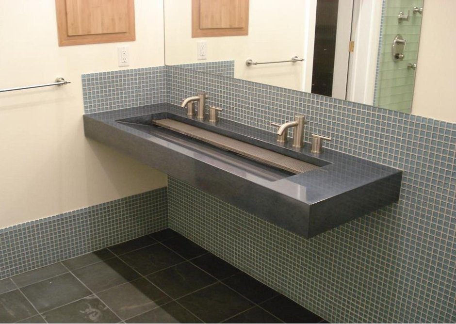 Столешница из плитки в ванную