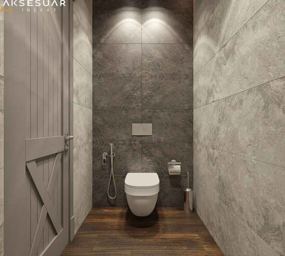 Туалетная комната в стиле лофт