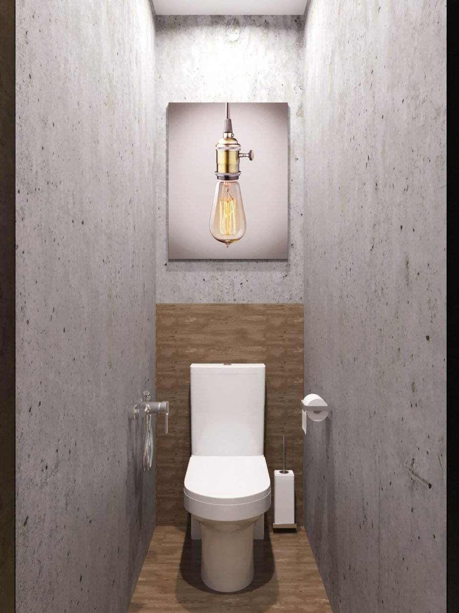 Туалет в стиле лофт