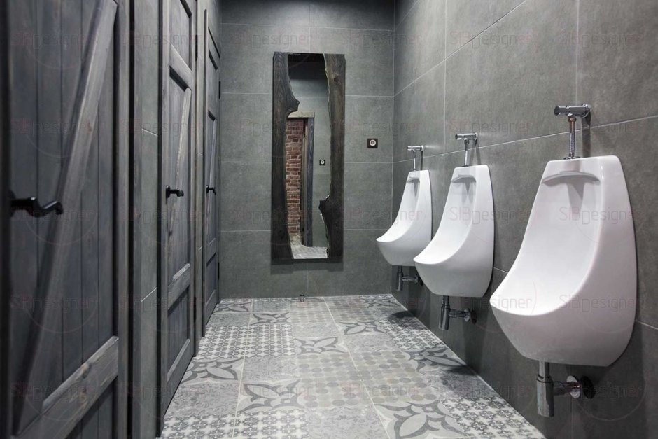 Туалет лофт дизайн