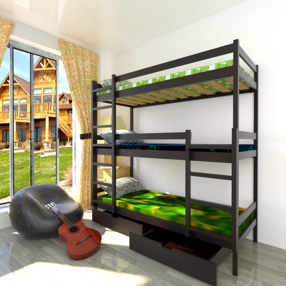 Трехъярусная кровать 4с Эверест (металл)