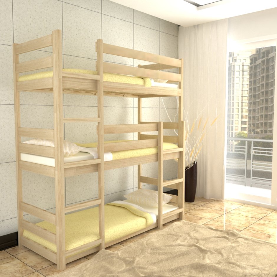 Трехъярусная кровать