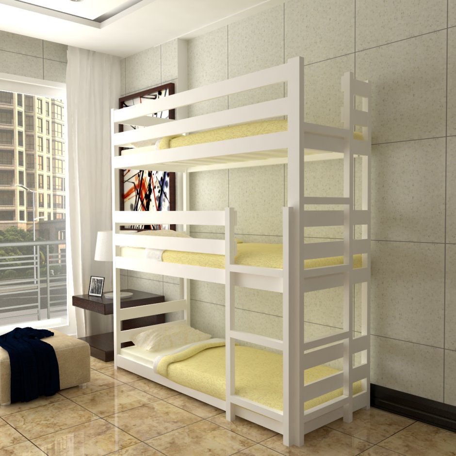 Трехъярусная кровать first 3