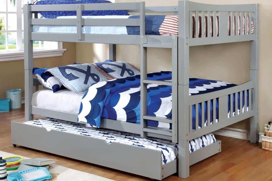 Двухъярусная кровать Twin/ Full (cm-bk588wh)