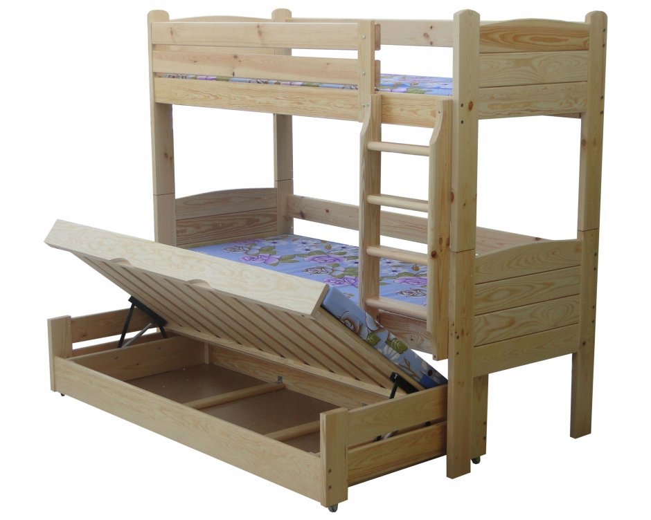 Кровать двухъярусная 90х200 массив Hoff