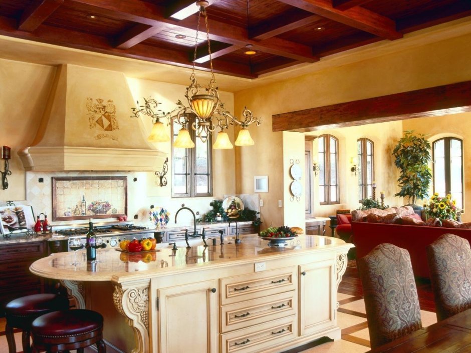 Кухня в Тосканском стиле Кантри