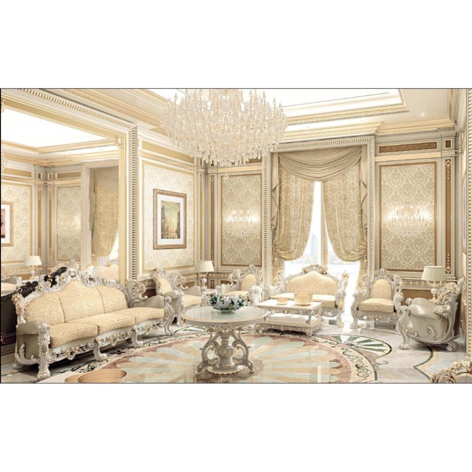 Интерьер гостиной в стиле Барокко