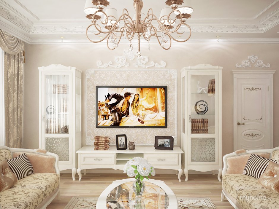 Гостиная в стиле Неоклассика Ампир