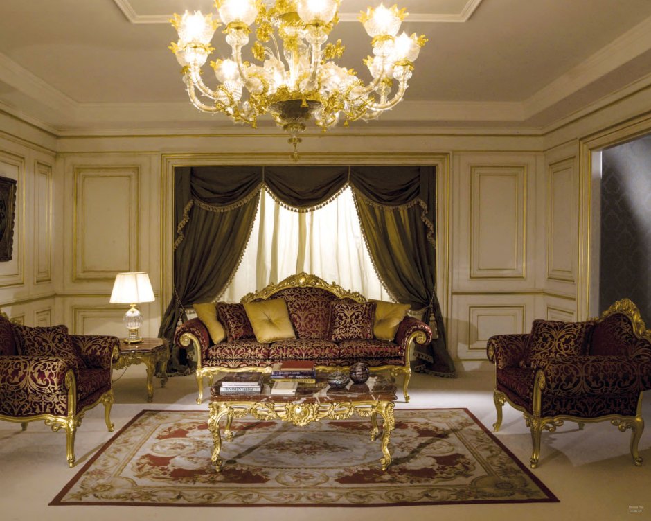 Интерьер гостиной в стиле Барокко