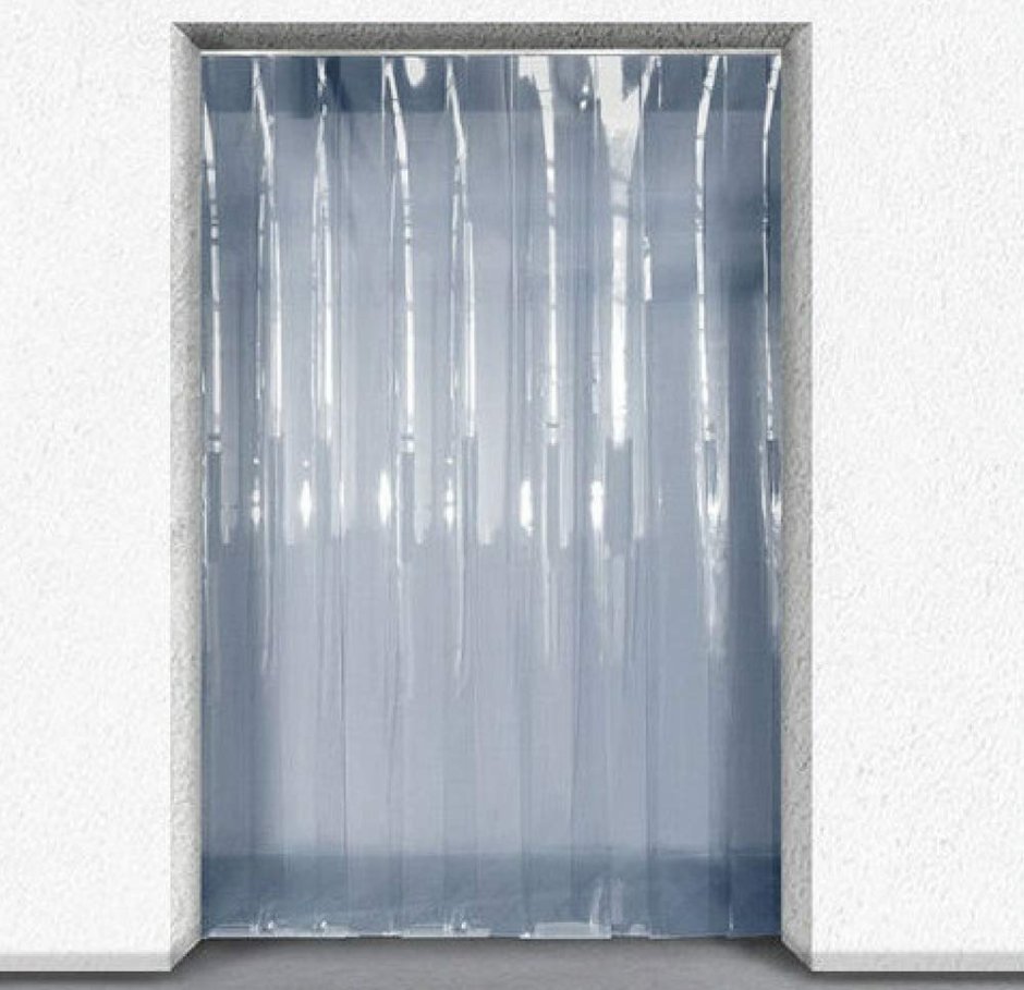 Тепловая ПВХ завеса ленточная термоштора прозрачная 100мм