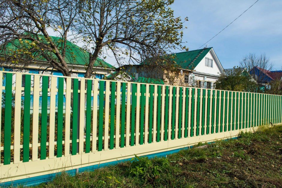 Евроштакетник морская волна