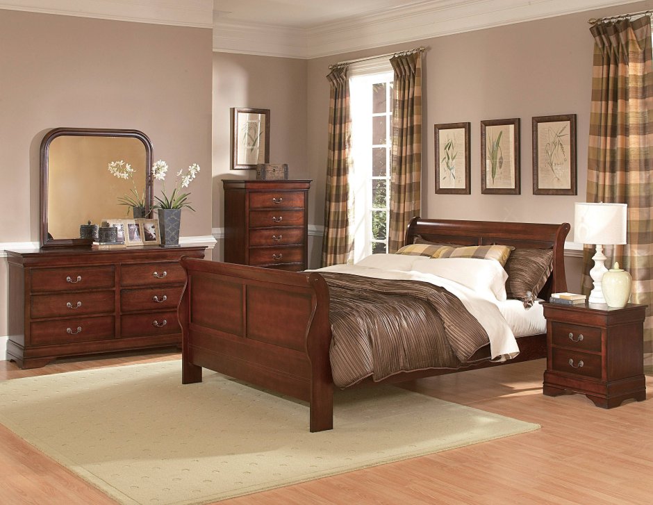 Мебель цвета орех в интерьере