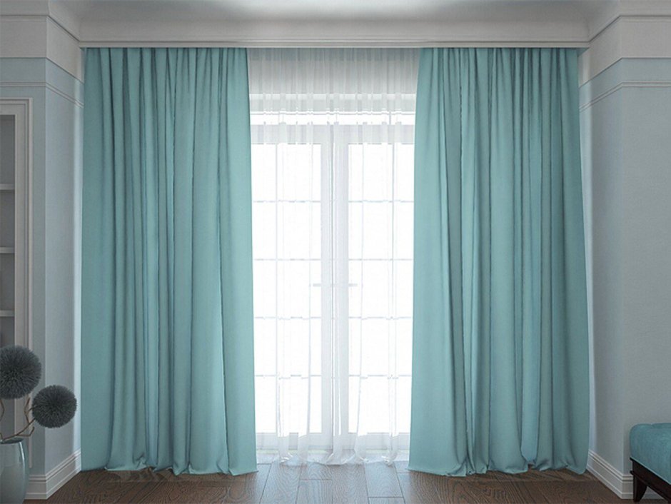 Шторы блэкаут Амалия бирюза