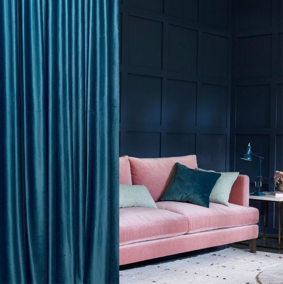 Портьерный бархат Аквамарин