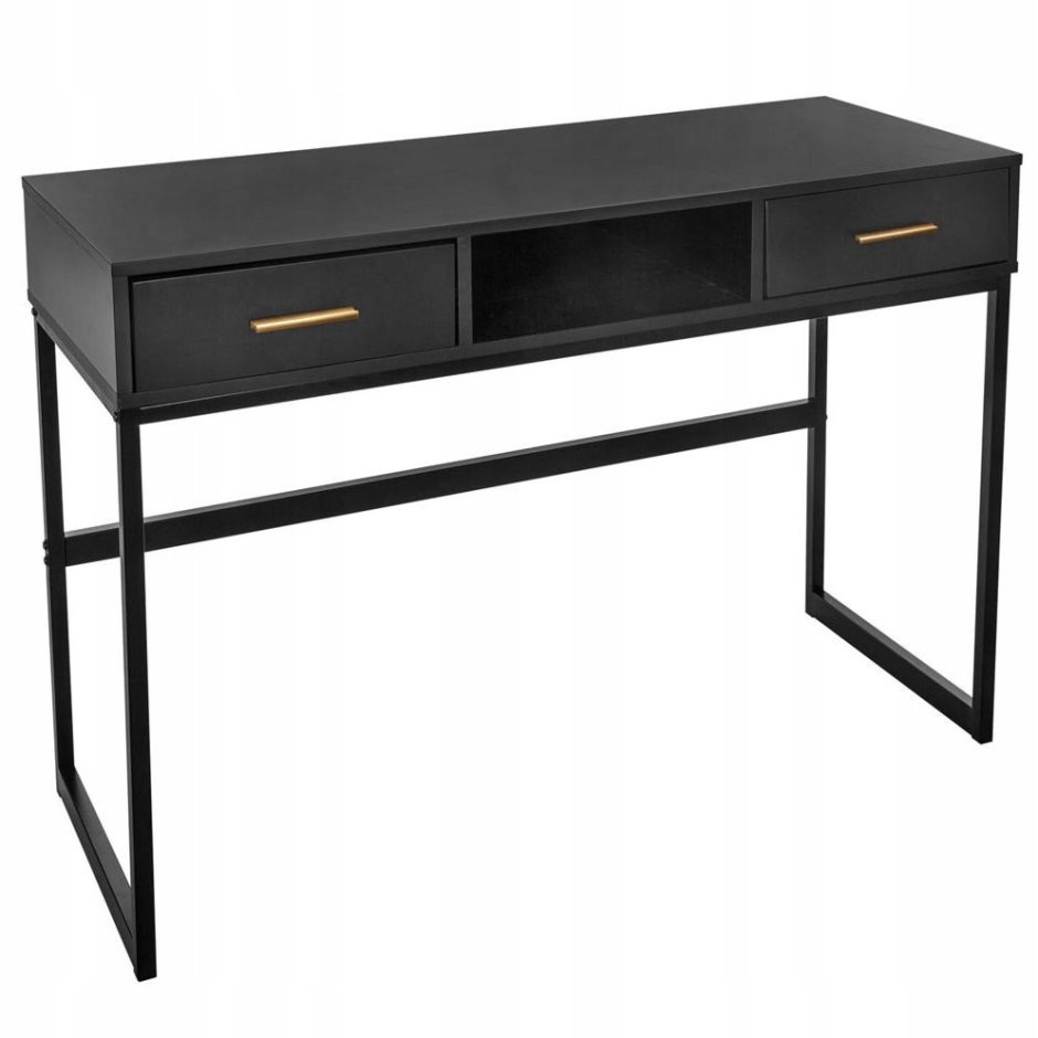 Консольный стол Ustas-2 100х40 с двумя ящиками черного цвета