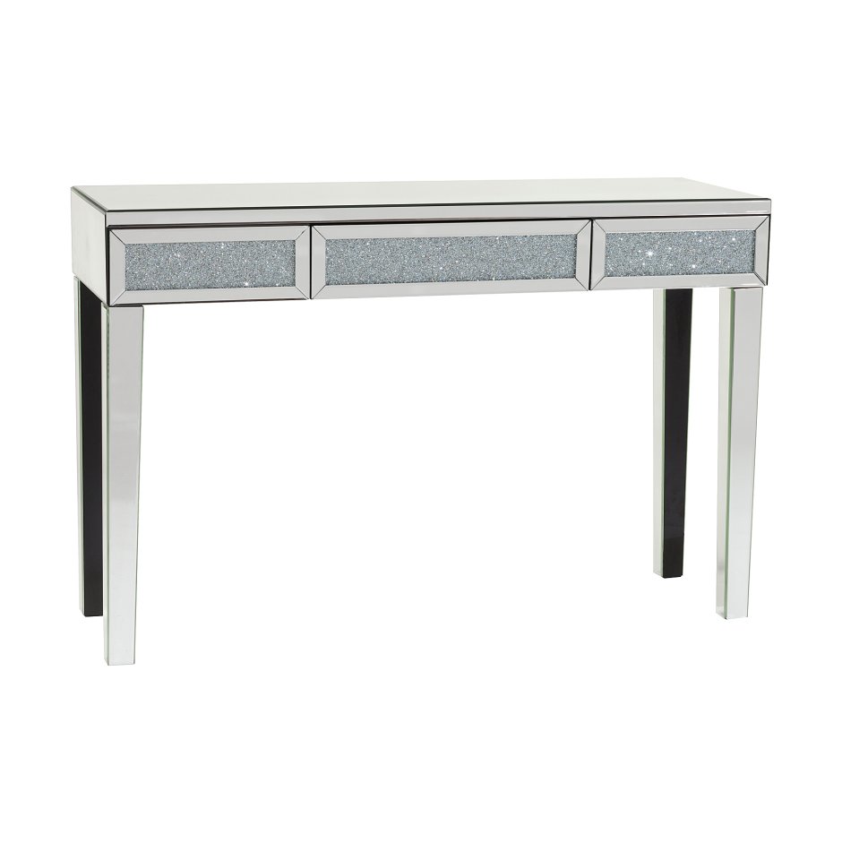 Туалетный столик зеркальный с ящиками и декором из кристаллов Amiens
