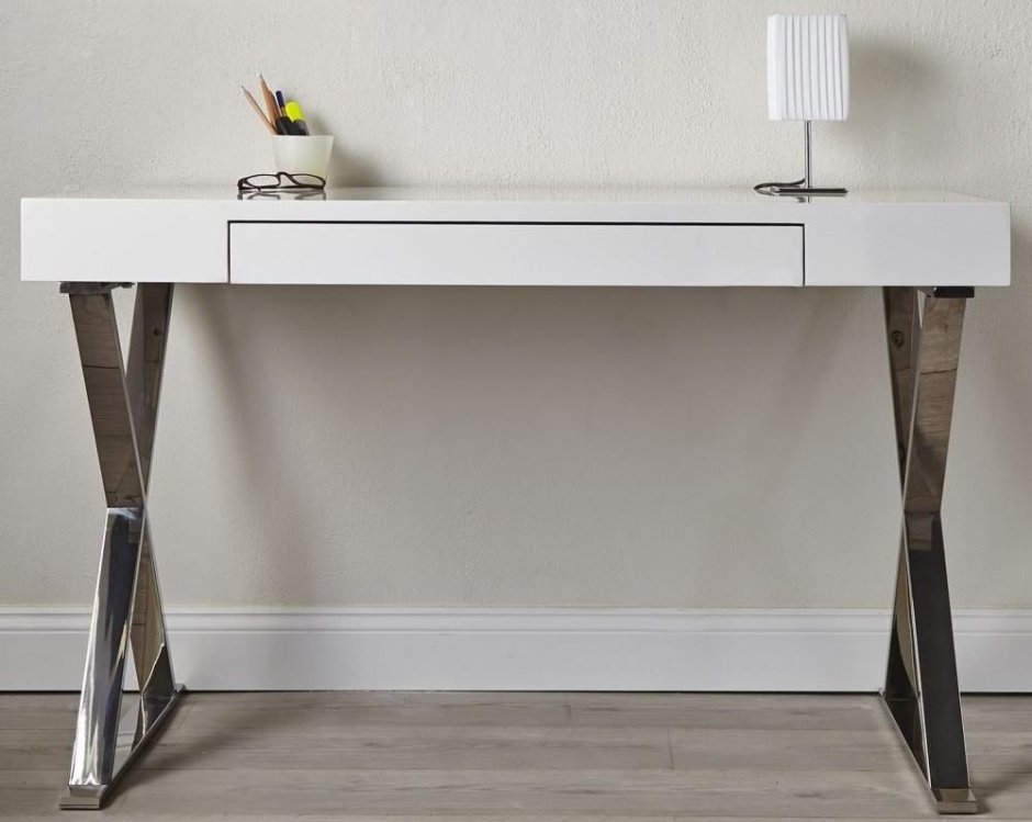 Письменный стол с выдвижным ящиком b31 туалетный столик White Gloss Halmar