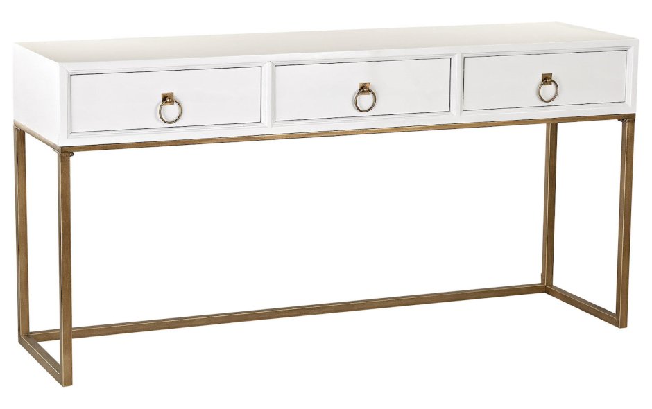 Консоль на металлических ножках с ящиками