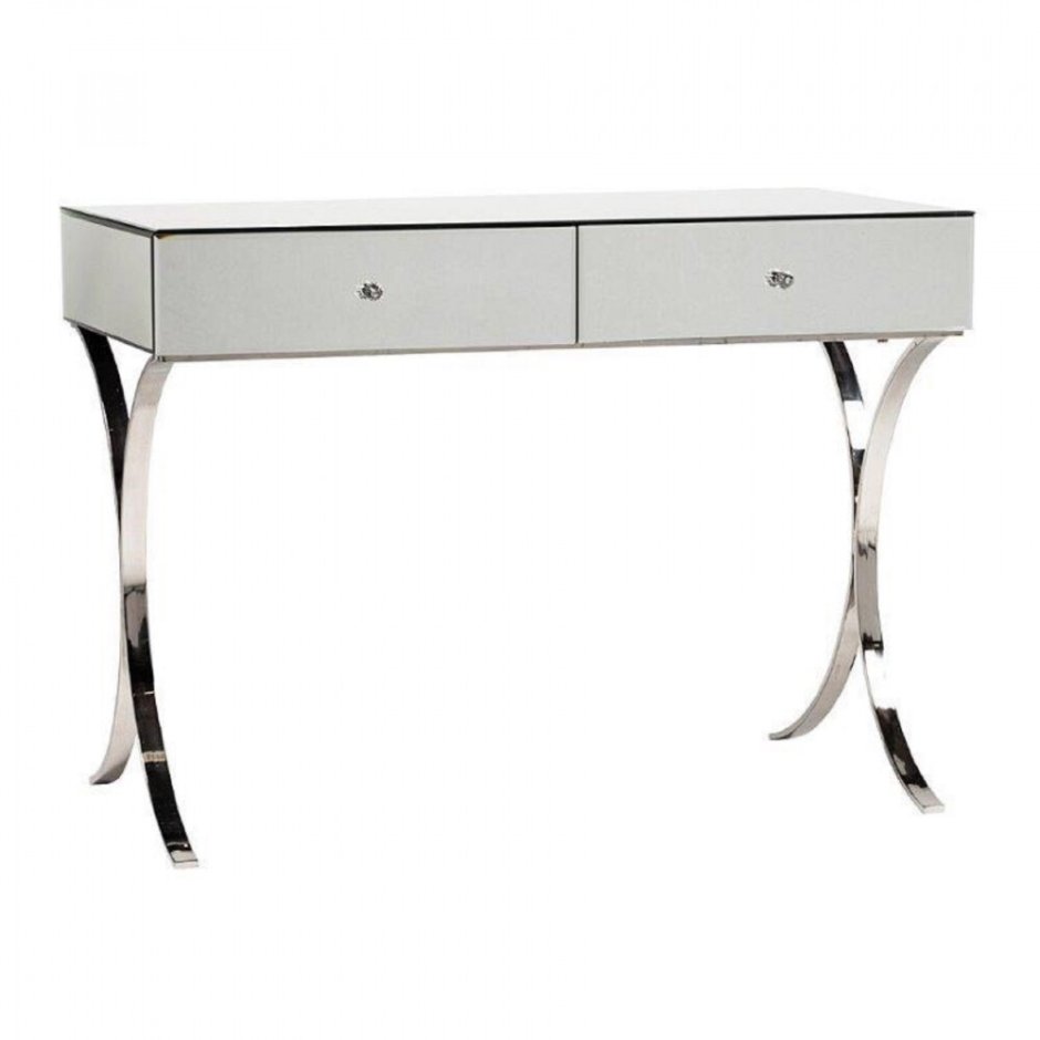 Туалетный столик зеркальный с ящиками и фигурными ножками Vivien