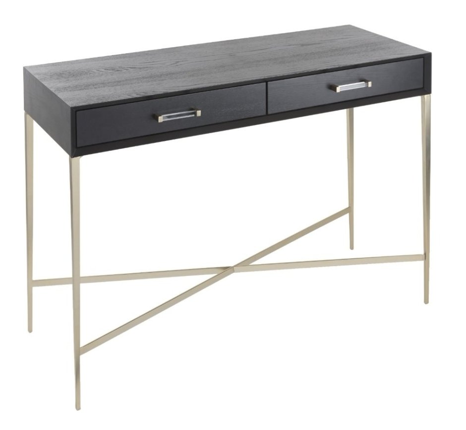 Консоль с 2 ящиками 130х76 см черная Blues