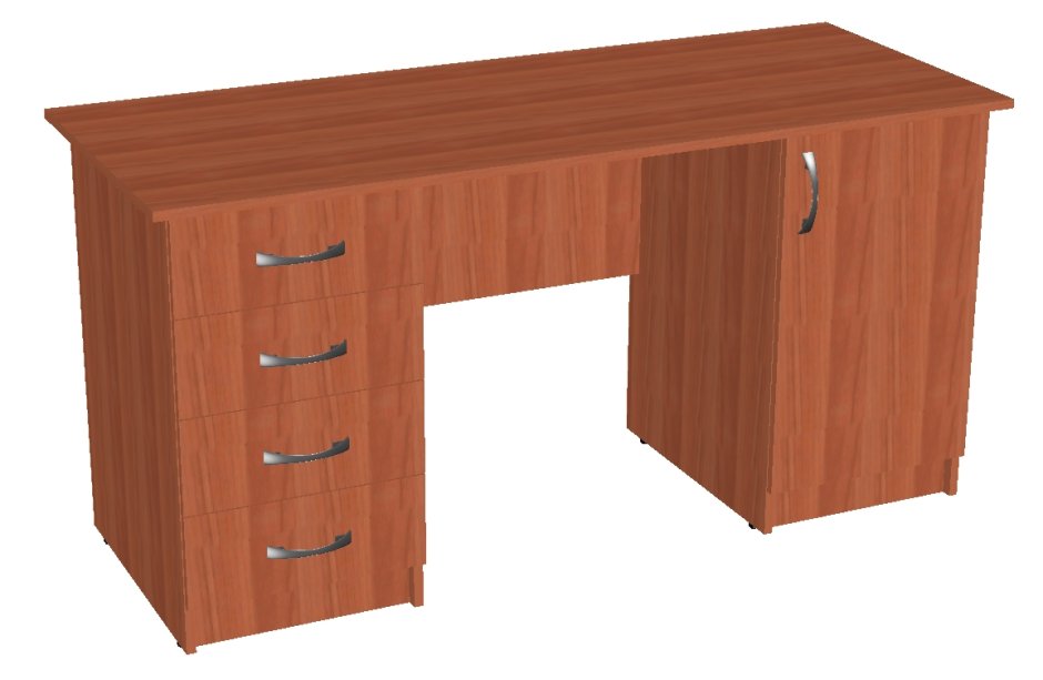 Стол офисный двухтумбовый СК-28 1600,0х600,0х750,0 мм