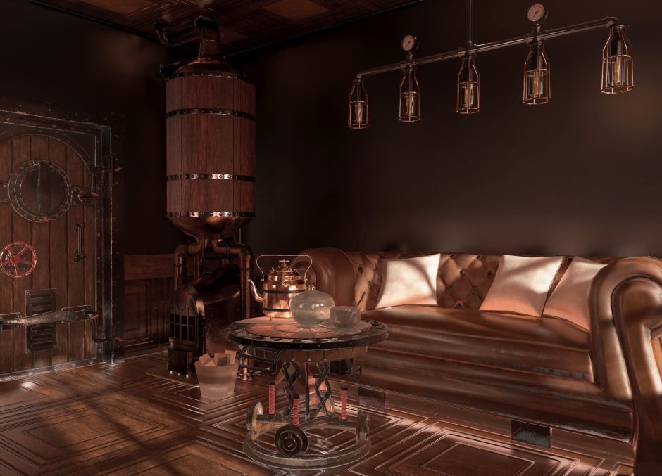 Дизельпанк интерьер