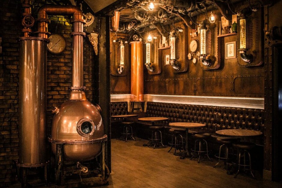 Стимпанк в интерьере ресторана