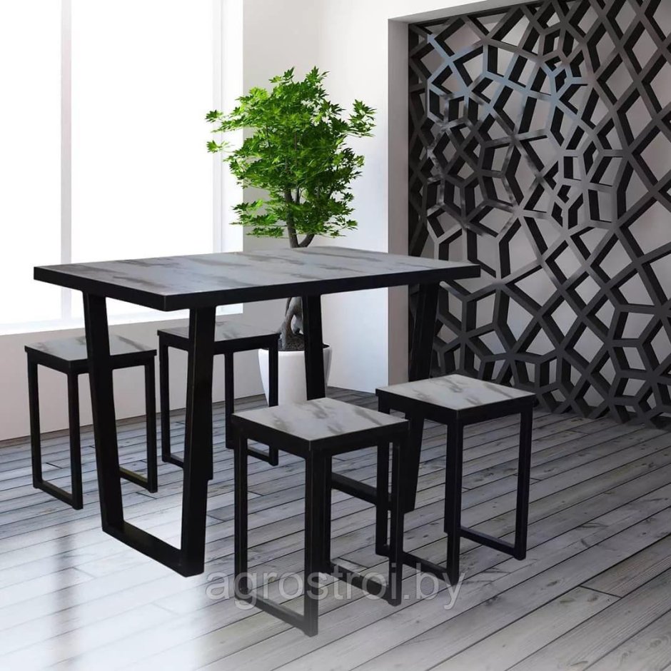 Столы и стулья в стиле лофт