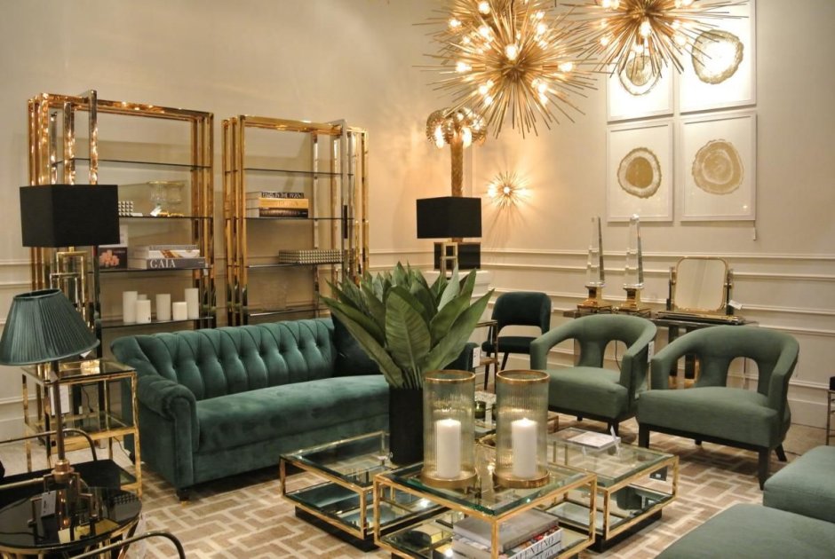 Золото в интерьере