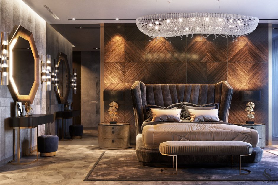 Лакшери спальня арт деко