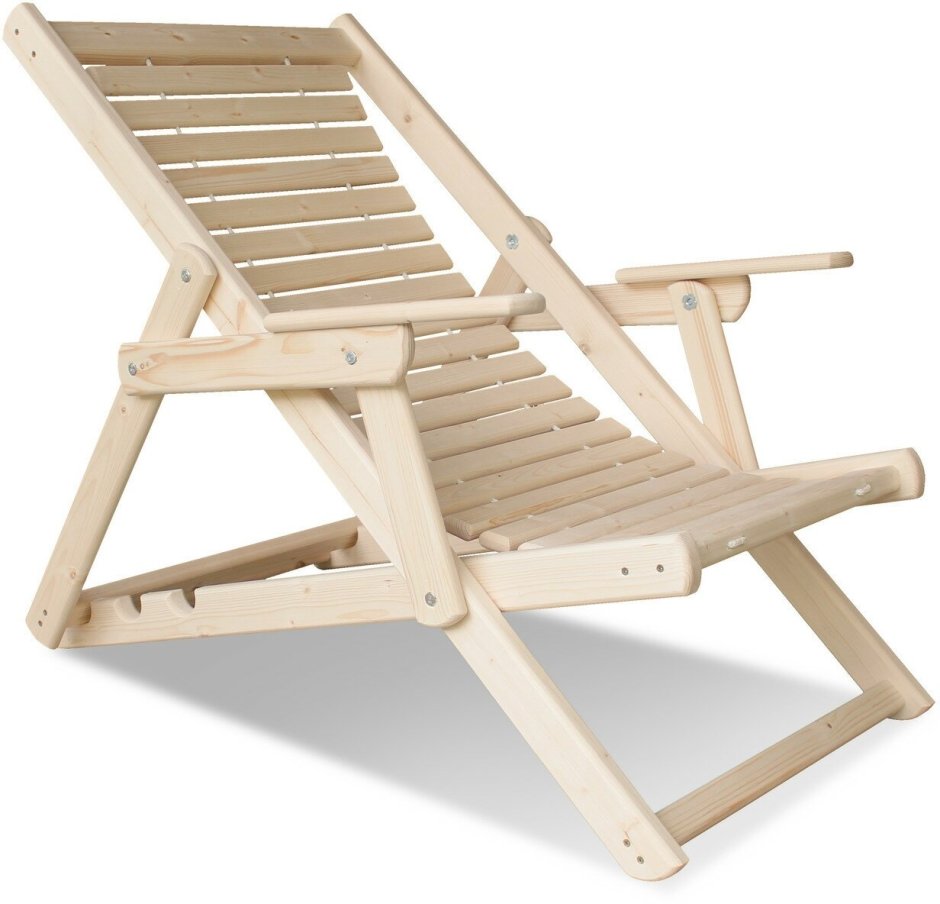 Шезлонг складной (кресло) деревянный МС-12